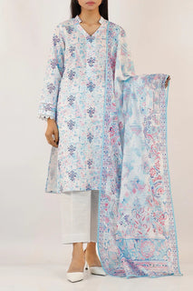 Printed Cotton Khaddar 3 Piece (Unstitched)