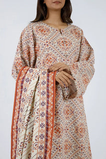 Printed Jacquard Khaddar 3 Piece (Unstitched)