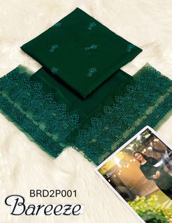 2-PC EMB SUITS WITH PATCHIES, FABRIC PREMIUM AIR-JET DHANAK, BREEZE UNSTICHED