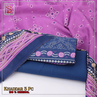 3 Piece Printed Khaddar Unstitched