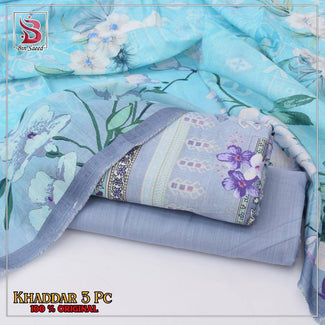3 Piece Printed Khaddar Unstitched